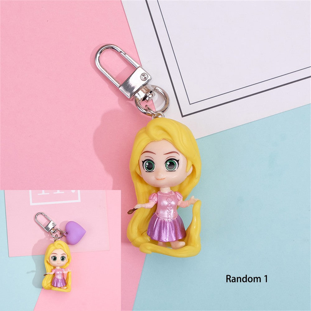 Chaveiro Princesa Disney Branca de Neve Chaveiro de Resina Cinderela Bela Ariel Acessórios de Pingente de Chaveiro Presente para Amigas Filha Chave