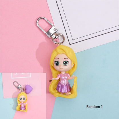 Chaveiro Princesa Disney Branca de Neve Chaveiro de Resina Cinderela Bela Ariel Acessórios de Pingente de Chaveiro Presente para Amigas Filha Chave