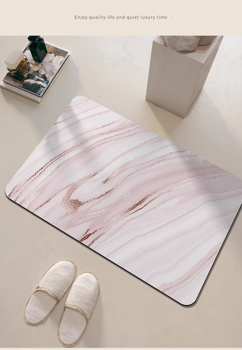 Diatomaceous Earth Bath Mat Bathroom Absorbent Foot Mats Non-Slip Shower Pad Toilet Carpet Quick Dry Entrance Doormat Washable