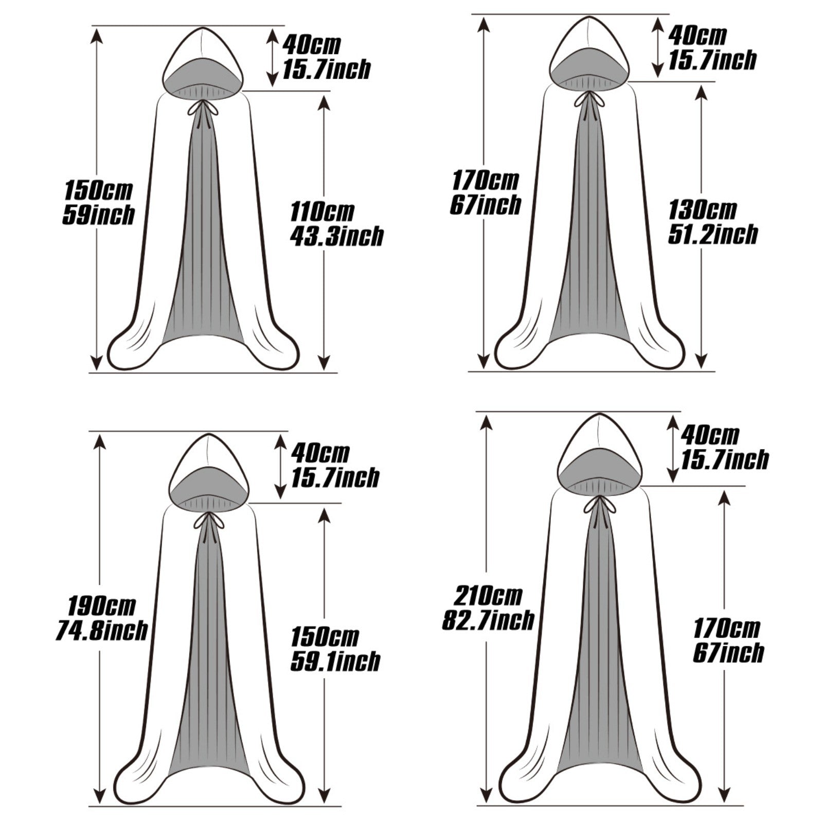 Halloween Cape Classic Fashion  Stand-Up Tie Hood Death Cape Masquerade Party Cosplay Cloak Costumes Accessories Props