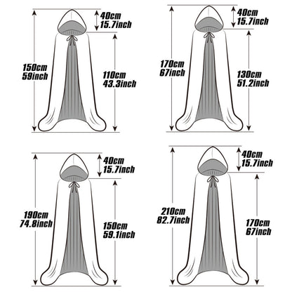 Halloween Cape Classic Fashion  Stand-Up Tie Hood Death Cape Masquerade Party Cosplay Cloak Costumes Accessories Props