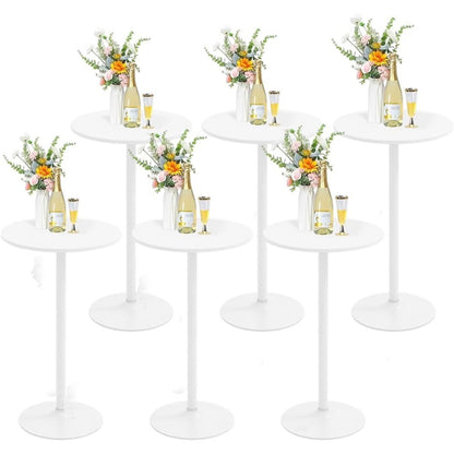 Modern Convertible Standing Cocktail Table, 40/22 Inch Dual-Height Round Bar Table for Dining and Serving