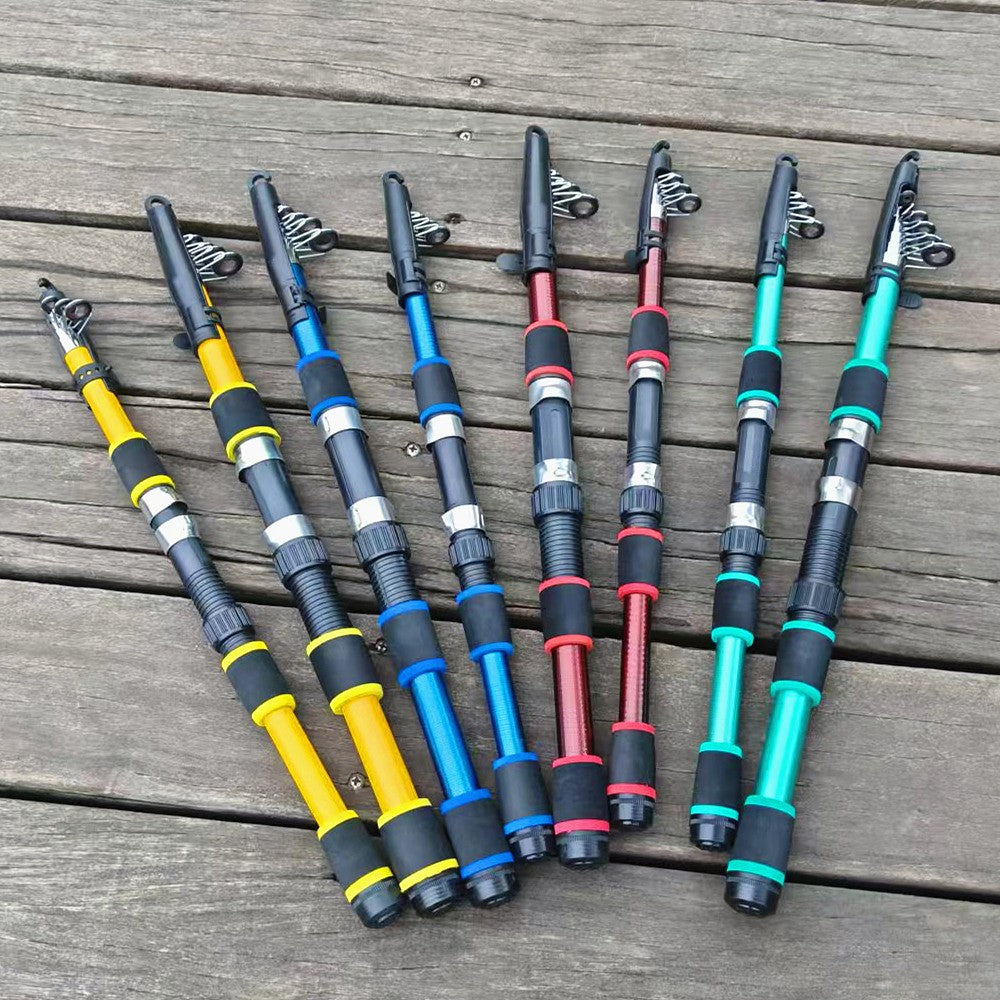 Combo Vara e Carretilha de Pesca Santa King - Kit Completo de Pesca com Vara Telescópica e Carretilha, Iscas, Anzóis, Conjunto de Vara para Viagem