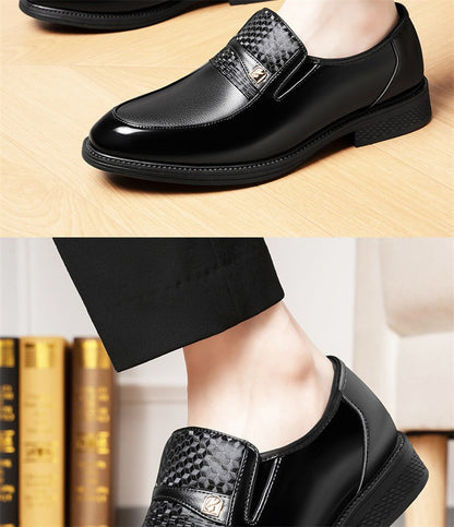 Business Formal Leather Shoes for Men Solid Color Fashion Casual Loafers Male Spring Autumn New Designer Dress Shoes Man