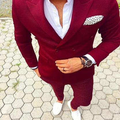 CustomizedCustom Made Linen Men Suit Smart Casual Groom Tuxedos Mens Blazer Slim Fit Notched Lapel Suits Two Pieces Suit(Jacket+