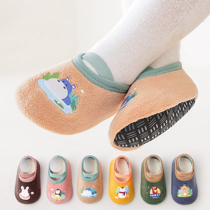 Cute Cartoon Baby Floor Socks Non-slip Soft Sole Toddler Sock Boy Girls Cotton Children's Toddler Warm Shoes Infant First Walker