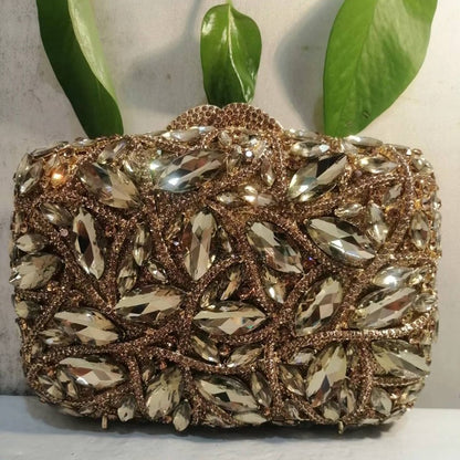 15 Colors Women Rhinestones Evening Bags Metal Diamond Mianudiere Handbag Bridal Clutches Wedding Party Stone Clutch Purse Bags