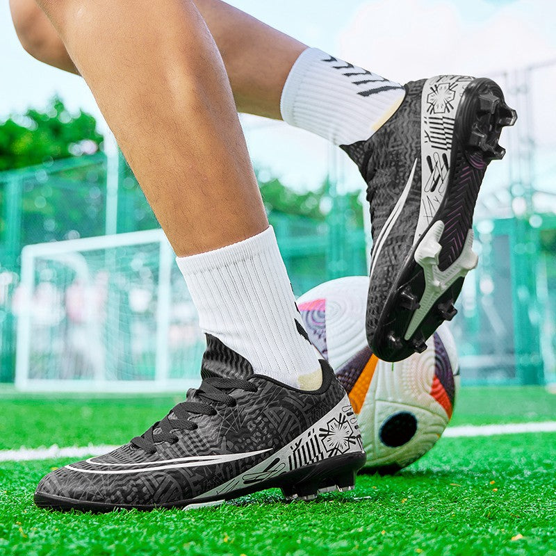 Men Soccer Shoes Adult Kids FG Football Boots Cleats Grass Training Turf Shoes Outdoor Non Slip Futsal Sneakers Unisex