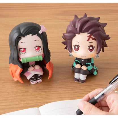 Anime Demon Slayer Boneco de Brinquedo 6cm Nezuko Tanjirou Zenitsu Inosuke Kyoujurou Kanawo Action Figures Modelo Brinquedo Presente de Natal de Aniversário Infantil