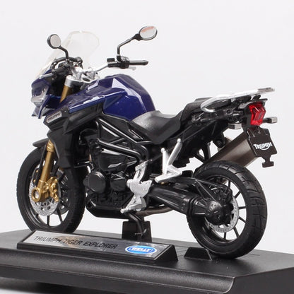 1/18 Escala Welly Triumph Tiger Explorer 800 Sprint RS Bonneville Daytona Trophy Thruxton 1200 Moto Diecast Modelo Brinquedo