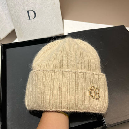 Women Ribbed Stretch Knit Beanie Soft Slouchy Wool Hat Extreme Cold Weather Warm Ear Protection Winter Fashion Cap