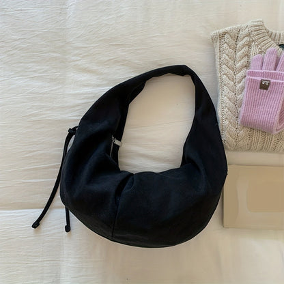 Retro Suede Leopard Print Saddle Bag for Women, Trendy Autumn and Winter Fashion, Underarm Bag, Large Capacity Handbag