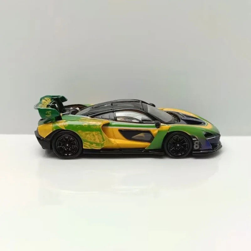 Novidade em Estoque Masdi 1:64 Mclaren Senna 1110 Edição Especial Modelo de Carro Estático em Liga Leve Personalizado Brinquedo de Menino Presente Colecionável
