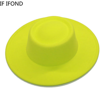 Chapéus Fedora Masculino Feminino Aba Larga 8.5CM Lã Feltro Chapéus Jazz Estilo Britânico 2023 Chapéu Panamá Formal Social