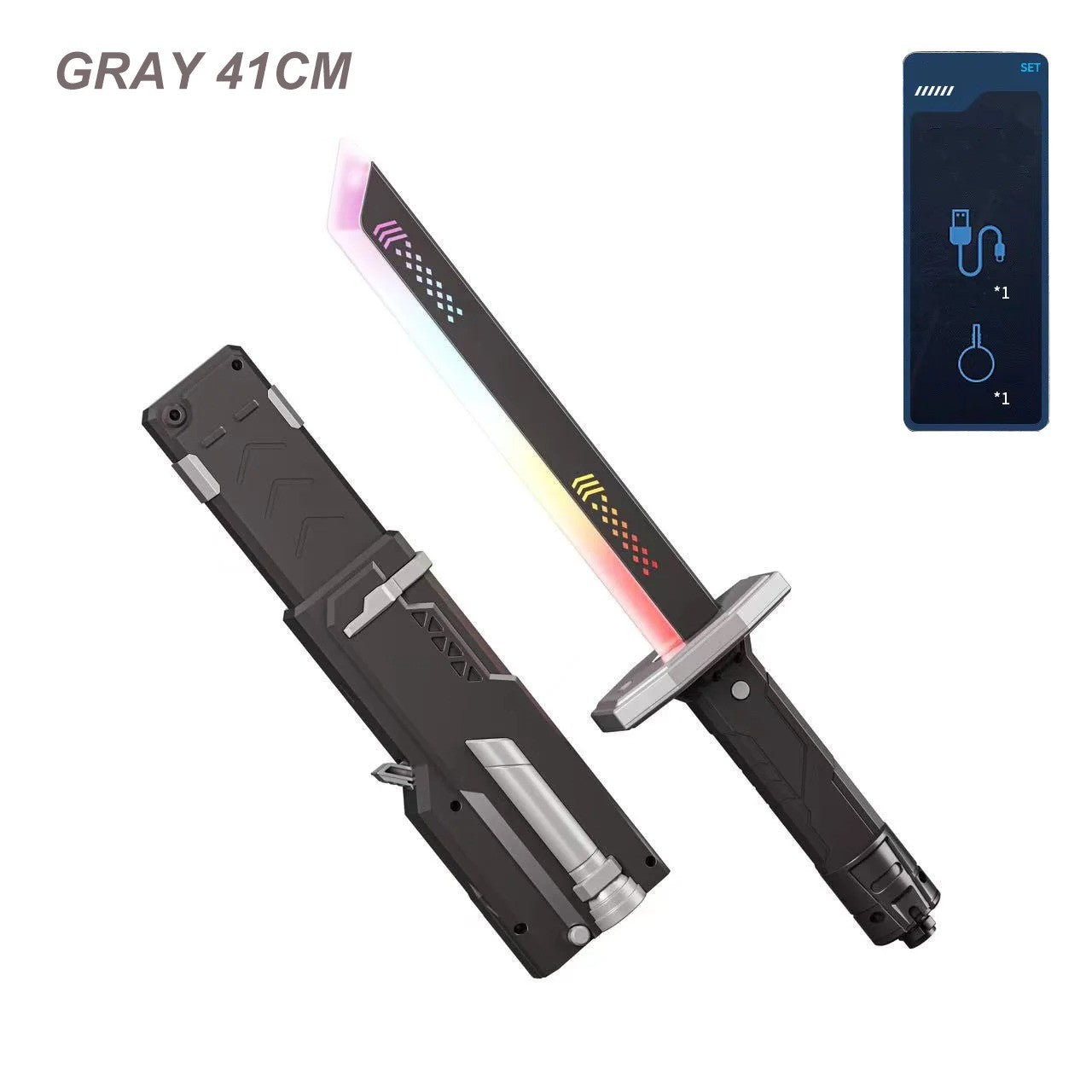 NEW Colorful Streamer Glowing Sword Toys with Spark & Smoke Effect Light Sword Toy for Kids Christmas Birthday Gift Holiday Prop