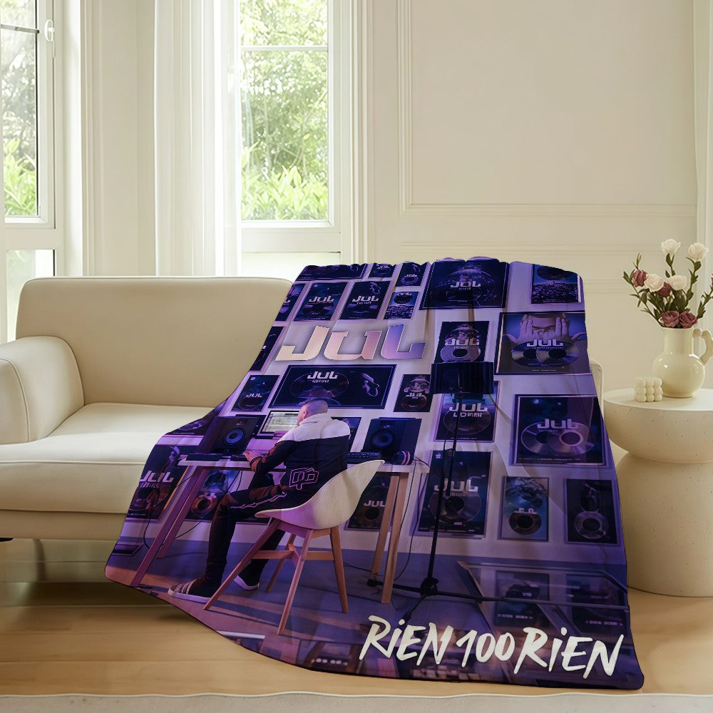 French singer J-Jul Blanket For Sofa Office Bed Plane Travel Sleep Read Relax Camping Soft And Warm