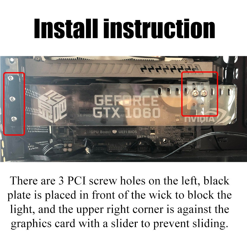 Suporte de GPU Horizontal ARGB Personalizável para VGA RGB Suporte para Placa de Vídeo Placa Gráfica Base AURA DIY PC Water Cooler CPU