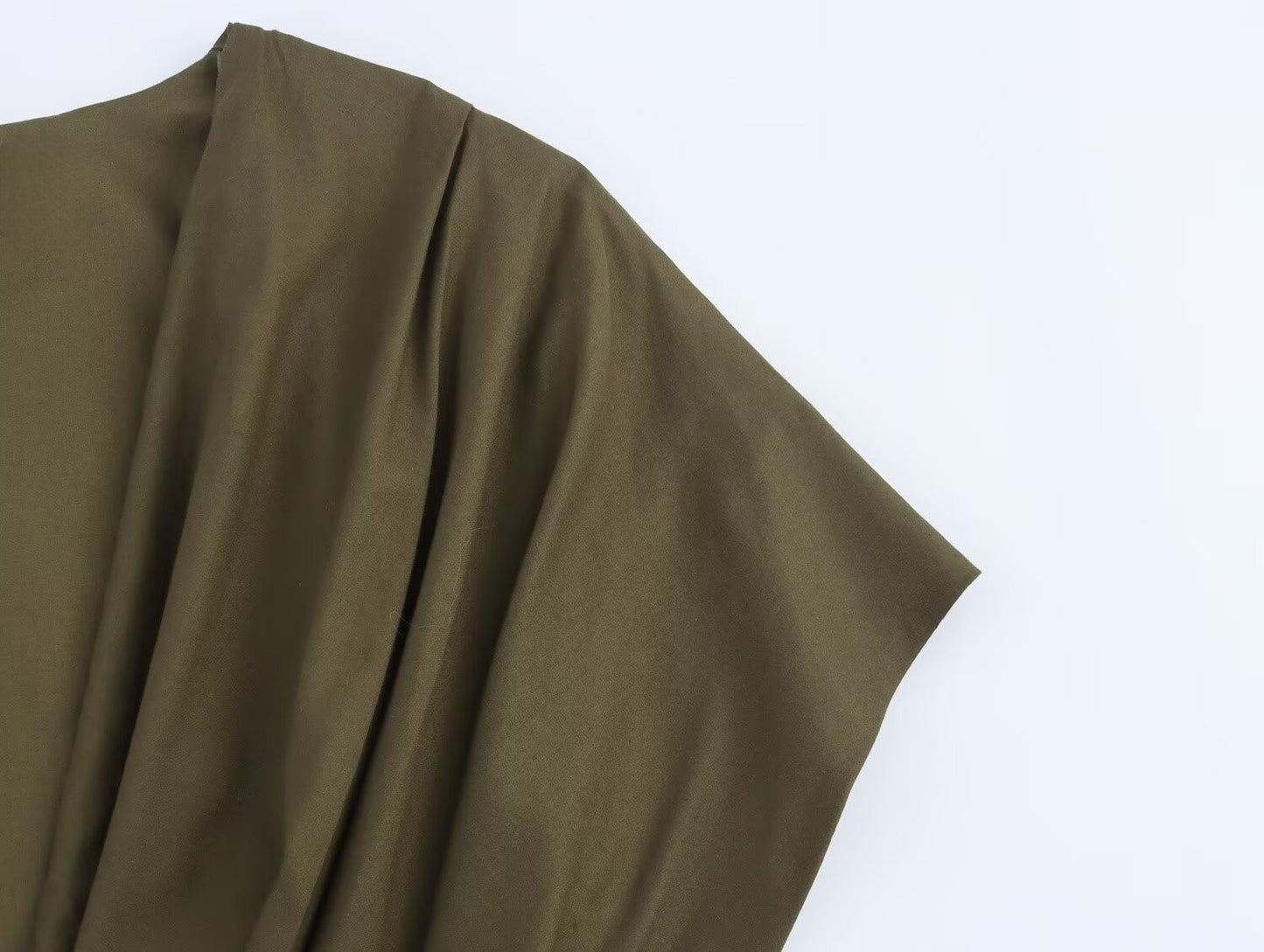 MYST&ZA2025 new summer women's casual fashion pleated drop shoulder short sleeve