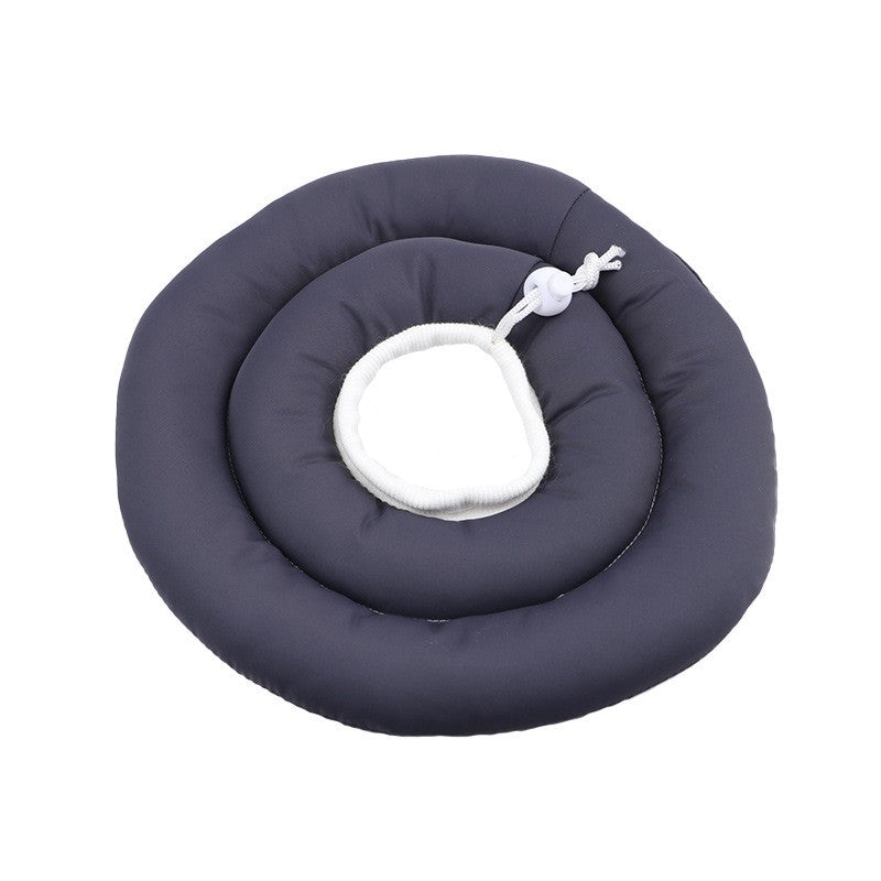 Colar Elizabetano Ajustável Para Cães Com Cordão Protetor De Pescoço Colar Donut Impermeável Evita Mordidas e Arranhões