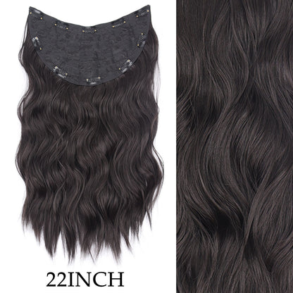 Cabelo Liso Comprido 16 Clipes 7 Pçs/Conjunto de Apliques de Cabelo Sintético Natural Loiro Preto Resistente ao Calor 2026