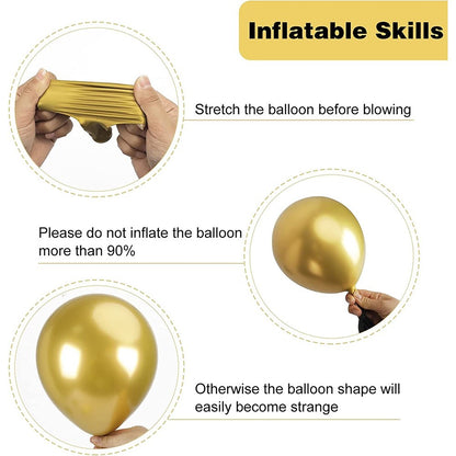 10/30pcs Metallic Biue Balloons Bridal Wedding Chrome Purple Gold Silver Globos Graduation Birthday Party Baby Shower Decoration