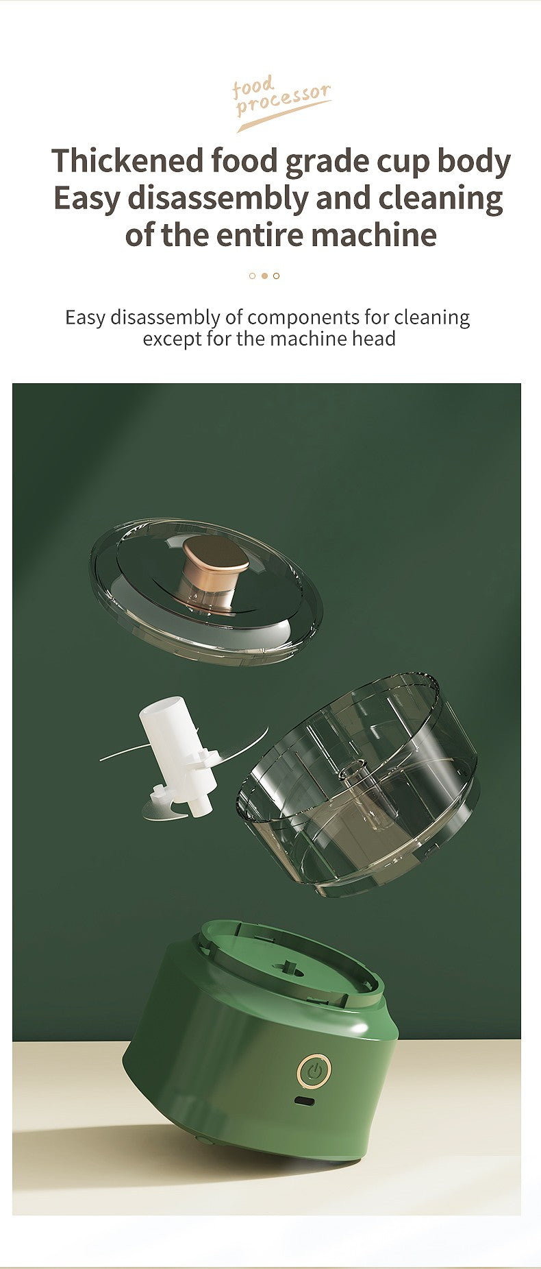 350ml Mini Processador Elétrico Sem Fio de Alho, Dupla Função, Para Purê de Alho, Recarregável Via USB, Triturador de Alimentos Para Cozinha, Moedor de Carne e Vegetais