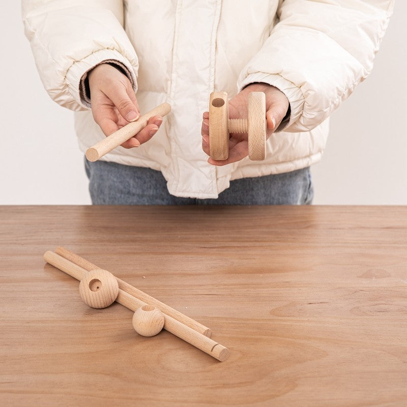 7Pcs  Assembly Rattles Bracket Set Infant Crib Mobile Bed Bell Bracket Protection Newborn Baby Toys Wooden Bed Bell Accessories