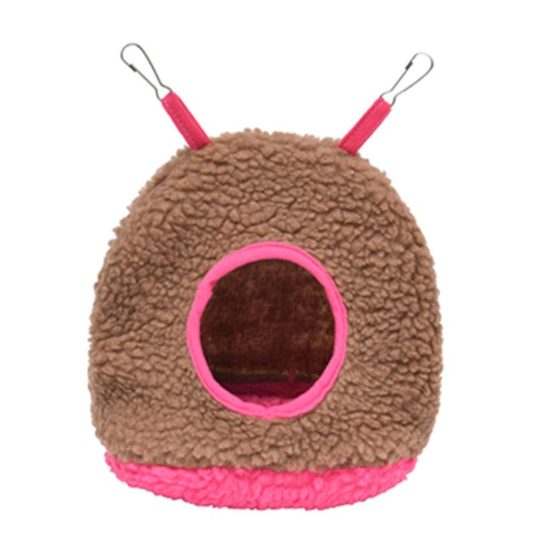 Ninho de Pássaro Quente de Inverno Papagaio Casa de Polar Fleece Periquito Rede Pequeno Animal de Estimação Pendurado Balanço Cama Caverna Acessórios para Gaiola de Pássaros