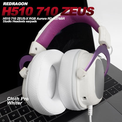 Earphone pads For REDRAGON H510 710 ZEUS-X RGB replacement Earpads headphones Earmuffs Soft cloth Memory Covers Sponge  Protein
