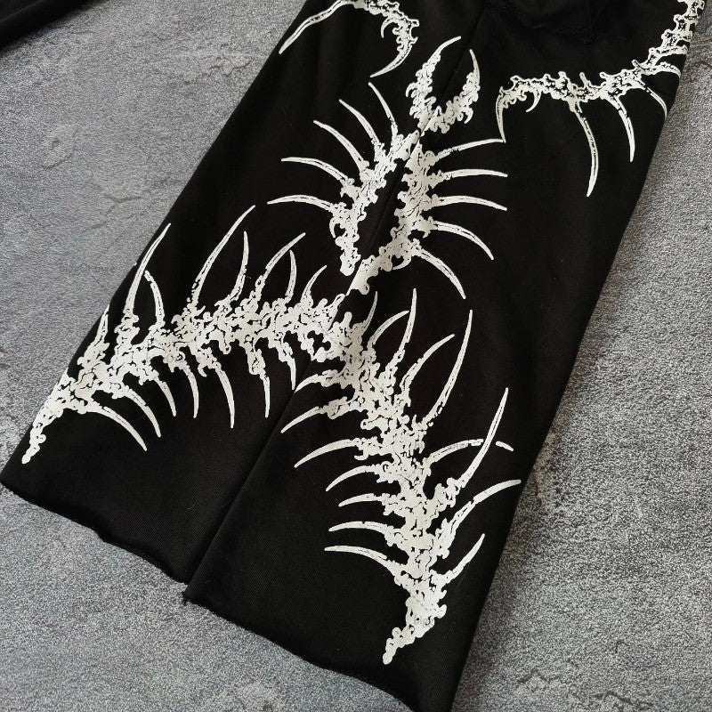 2025 Tendência Moda Rua Punk Hip-hop Calça Solta Masculina Retrô Harajuku Y2K Versátil Calça Casual Feminina Oversized
