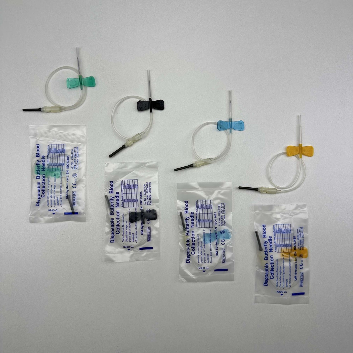 50 unidades/lote Agulha de Coleta de Sangue Borboleta Descartável tipo asa dupla Agulha de Coleta de Sangue Sala de Cuidados para Animais de Estimação Gatos Cães Animais