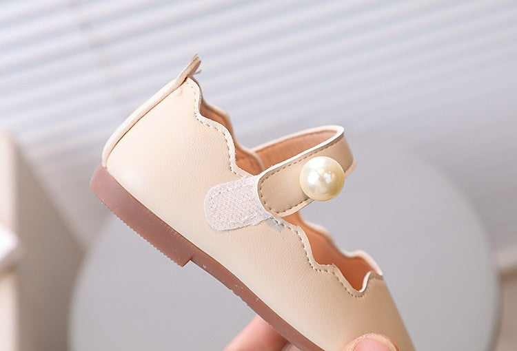 Girls Black Leather Shoes for Wedding Party Back To School Flats Kids Mary Janes Simple Classic Soft Anti-skid Kids Casual Shoes