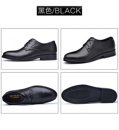 Men Leather Shoes Business Dress Shoes All-Match Casual Shoes Shock-Absorbing Footwear Wear-Resistant