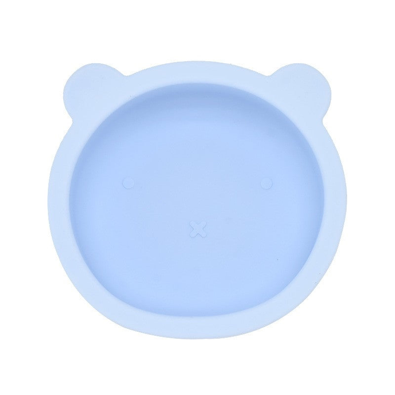 BPA Free Baby Silicone Feeding Bowl Cartoon Dishes For Kids Suction cup Anti-Drop Non-Slip Dinnerware Autonomous eating training