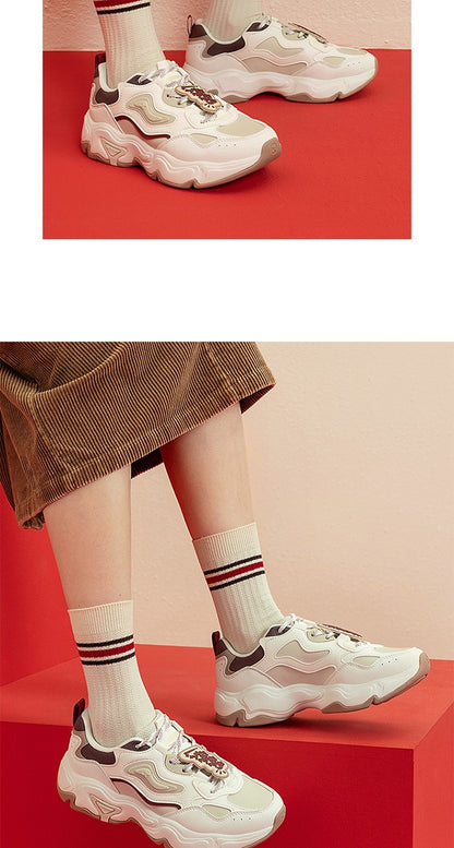 Xtep Star Trails 2.0 Women's Low Top Casual Shoes 2025 Spring Breathable Non-slip Thick Sole Leisure Sports Shoes 975118320005