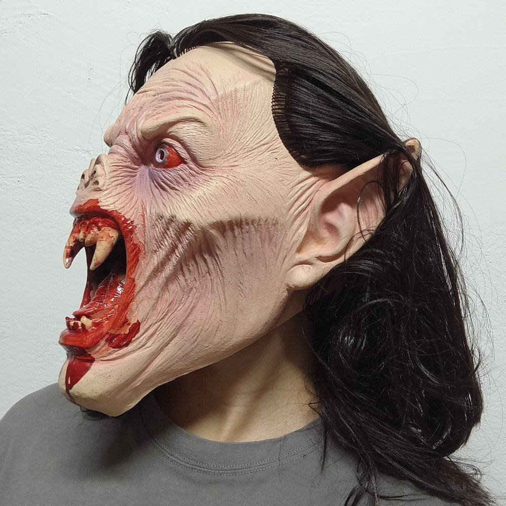 Realistic Bloody Scary Vampire Mask For Halloween Costume Party Cosplay Horror Movie Adult Fancy Dress Prop