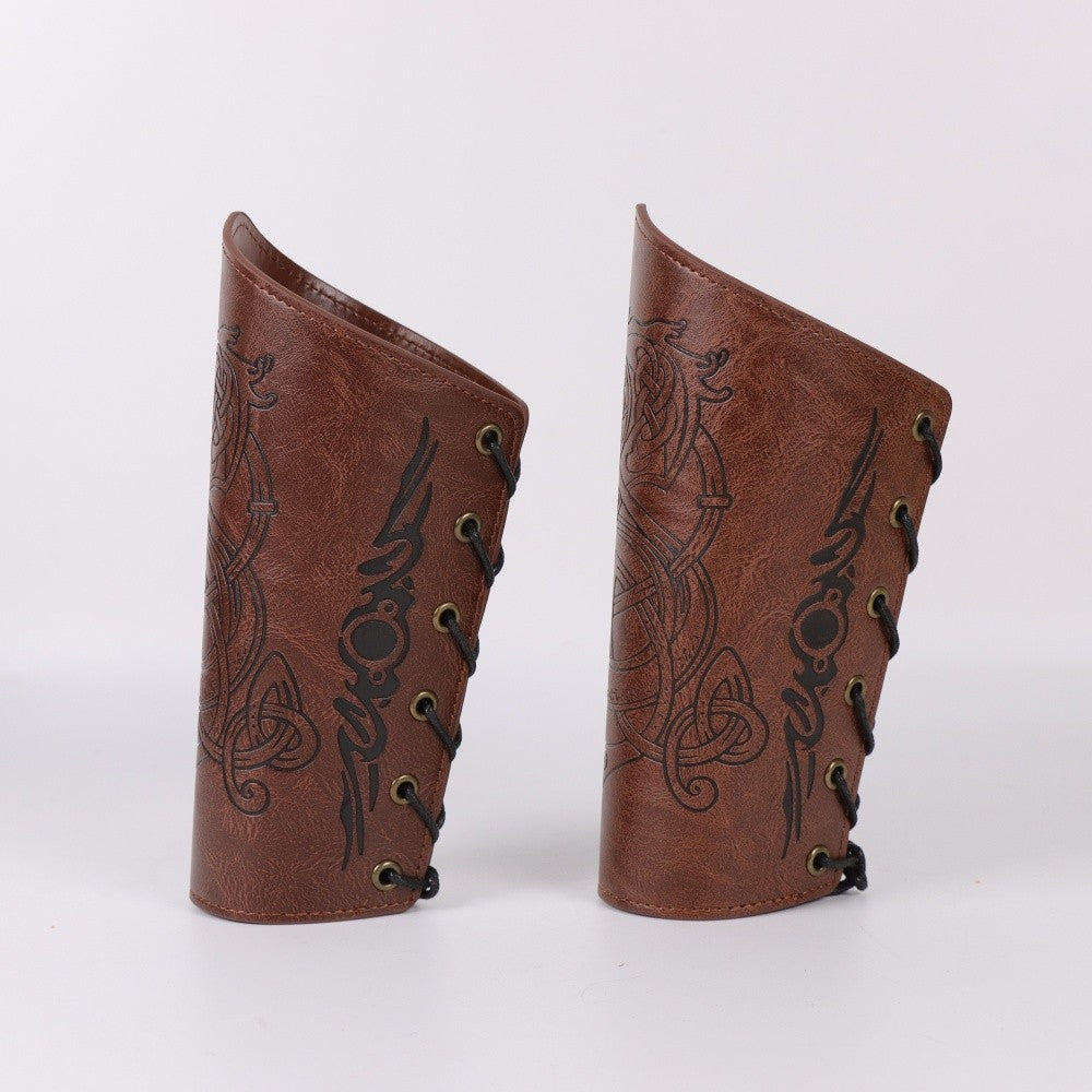 1/2PCS Adjustable Buckles Bracers Cosplay Gauntlets Historical Reenactment Gears For Medieval Reenactment