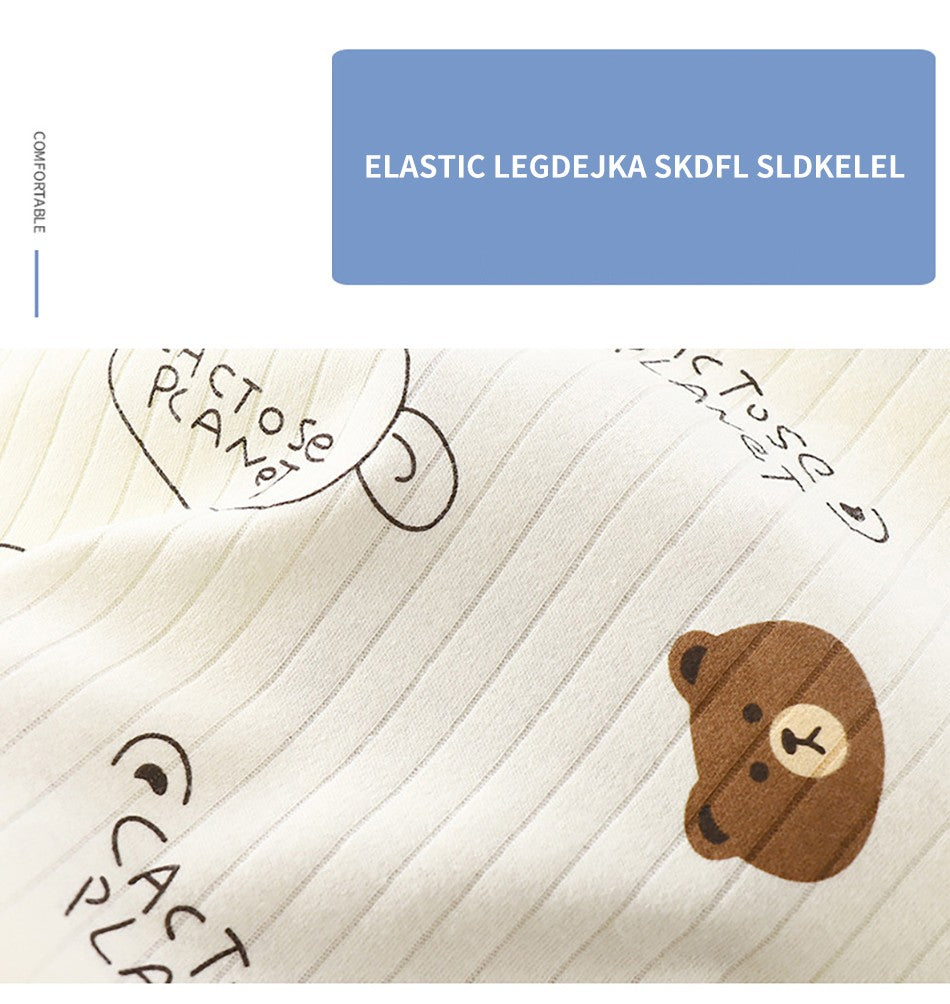 Kids Casual Autumn Long Sleeve Pajamas Set Boys and Girls Cartoon Print Home Wear Comfortable Soft Fabric Sleepwear