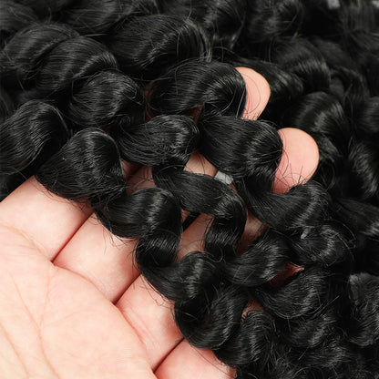 1-4 Pacotes 2X Ringlet Wand Curl Jamaican Bounce 8 polegadas Sintético Wand Curl Twist Braids Hair Crochet Cabelo Cacheado Extensões 20 Raízes