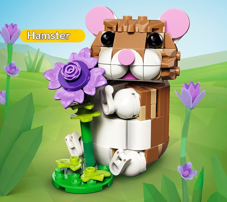 Série Lego Bloco Criativo Multifuncional 31376 Hamster Fofo Quebra-Cabeça de Blocos de Montar para Meninos e Meninas Presente de Brinquedo