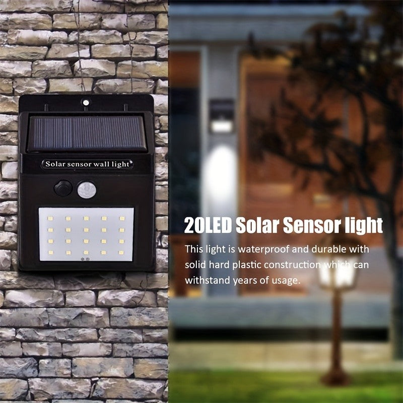 Wall Lights Outdoor 1 Pc 20 LED Solar Lamp PIR Motion Sensor Solar Powered Sunlight Street Light for Garden Decoration