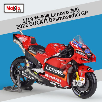 Maisto 1:18 Ducati Team 2023 2022 Gp Lenovo #1 #23 #43 #63 Racing Bike Alloy Diecast Model Toy Collectible Figure