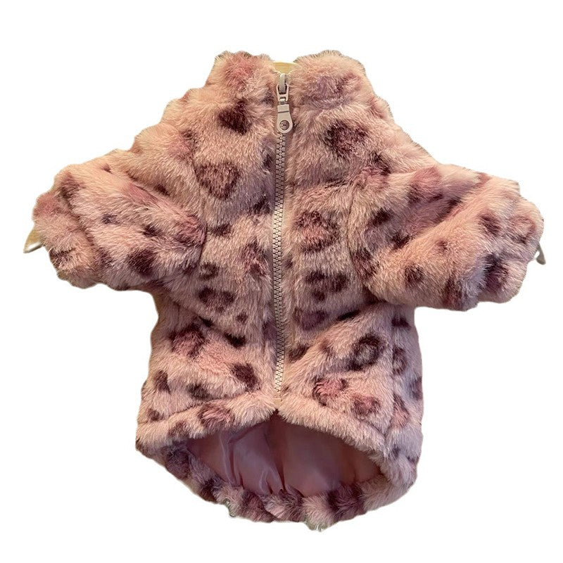 Roupas para Gatos e Cães Outono Inverno Macias Desenhos Animados Bichos de Estimação Roupas Quentes Grossas Fofas Térmicas para Cães Casaco de Pelúcia Moda Suprimentos para Bichos de Estimação