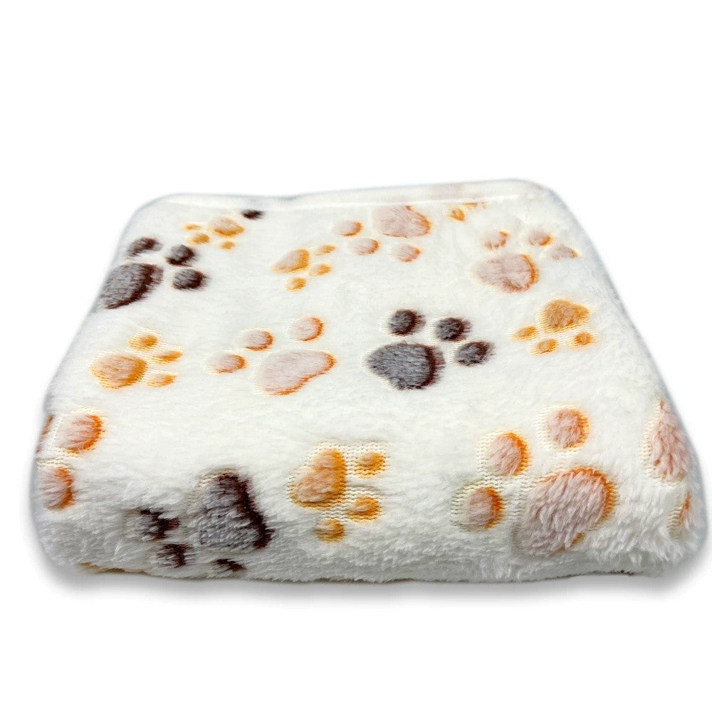 Cobertores para cães Gatos Cobertor de estimação de lã macia e fofa Quente Design de estampa fofa Patinha de cachorro gatinho Pequeno