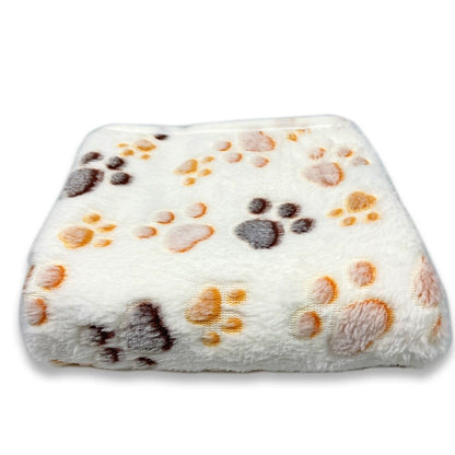 Cobertores para cães Gatos Cobertor de estimação de lã macia e fofa Quente Design de estampa fofa Patinha de cachorro gatinho Pequeno