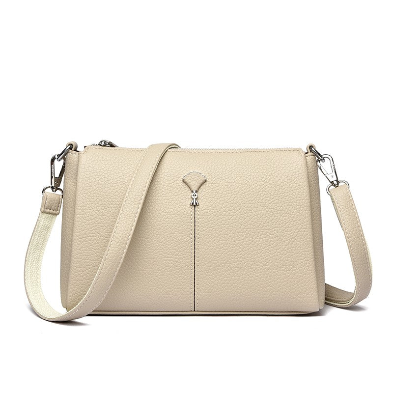 Top Quality Pu Leather Female Crossbody Three Layers Pockrts Bag Elegant Shoulder Bags for Women Casual Purses and Handbags Sac