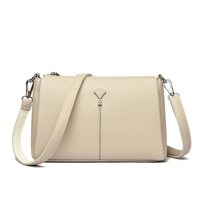 Top Quality Pu Leather Female Crossbody Three Layers Pockrts Bag Elegant Shoulder Bags for Women Casual Purses and Handbags Sac