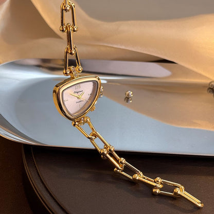 Ladies' Fashionable Trendy U-Shaped Quartz Watch with New Polygonal Alloy Case Must-Have Accessory for Trendy Outfits