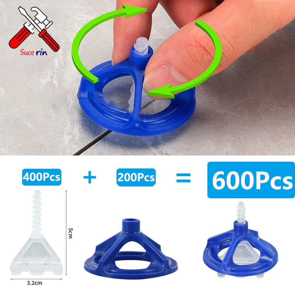 50-600 Peças Clipes de Nivelamento de Azulejo de Cerâmica com Espaçadores em Espiral no Topo Cintas de Cunha para Colocação de Azulejos Fixação de Parede e Chão Ferramenta de Construção