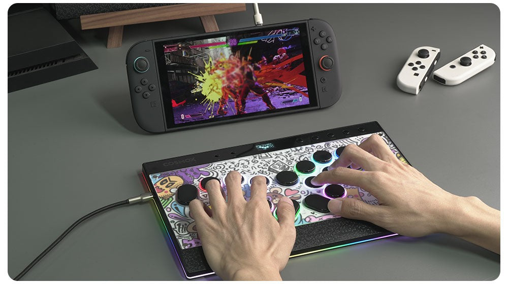 Haute42 Magnetic C16-S Joystick Hitbox Leverless Controller Stickless Arcade Stick Keyboard For PC/PS4/PS5/Switch Fight Sticks